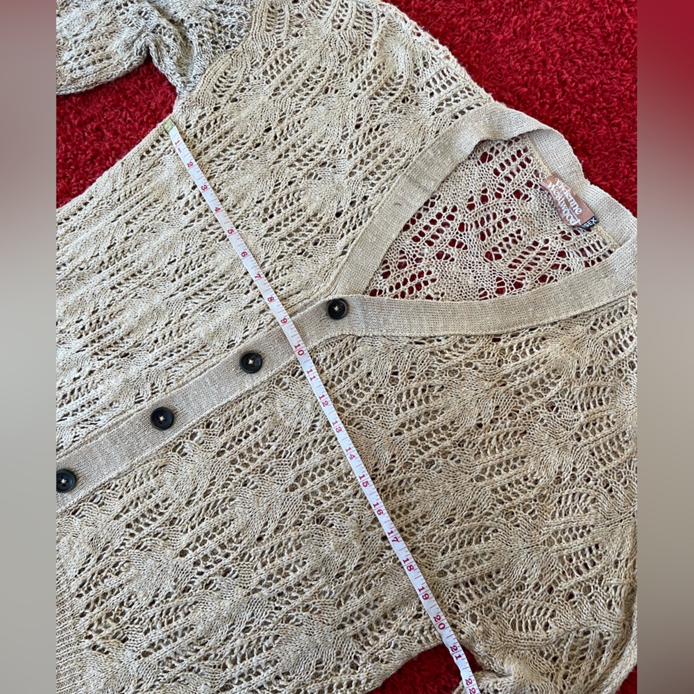 NEW Vivienne Westwood SS16 KNIT CARDIGAN BEIGE S/M 100% SILK - Picture 9 of 14